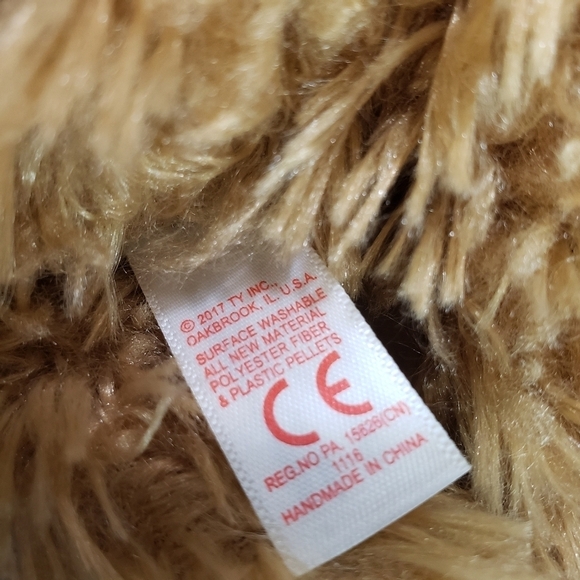 TY Beanie Classic Baylee Brown Dog 14 Inch Laying Plush Stuffed 2017 Floppy - Picture 7 of 8